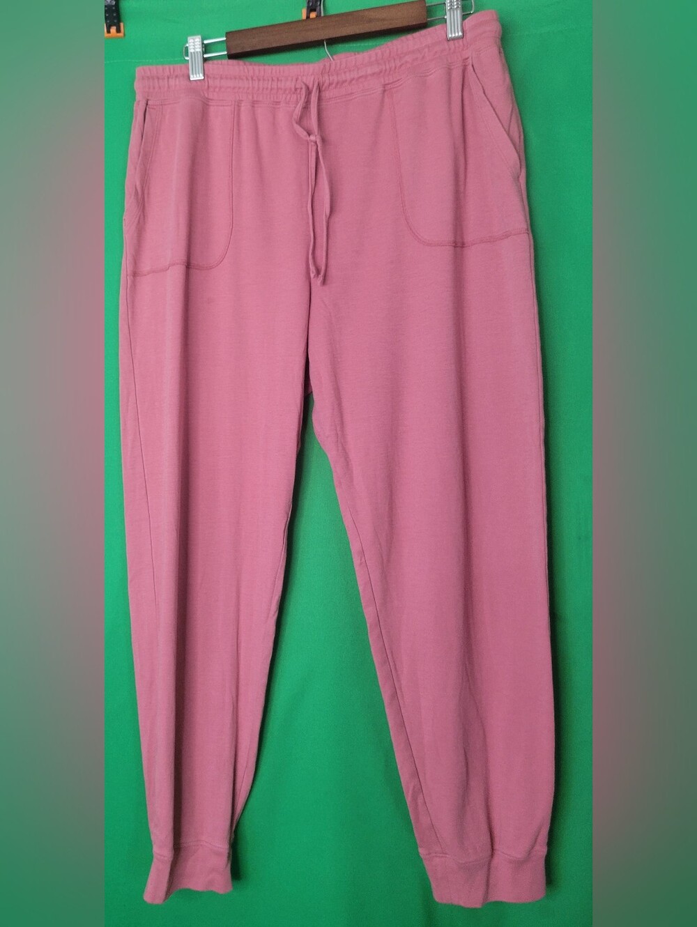 The Company Store Dusty Rose Jogger Pants XL Lounge Casual Cotton Pajama